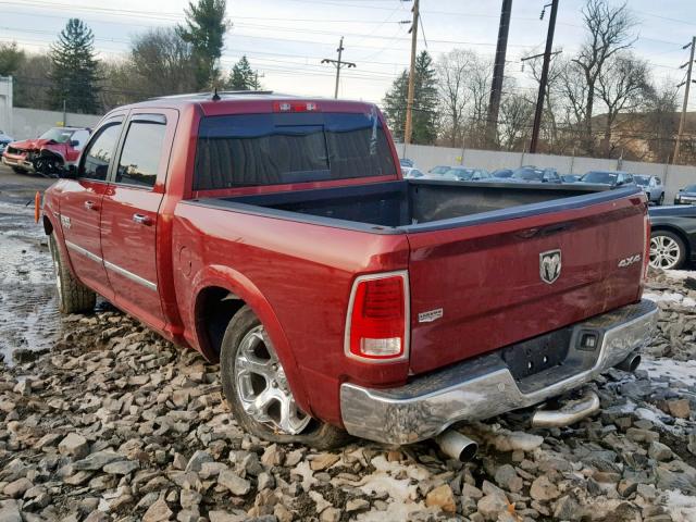 1C6RR7NMXFS556418 - 2015 RAM 1500 LARAM RED photo 3