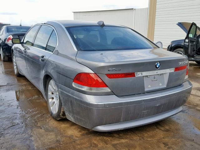 WBAGN83494DK11027 - 2004 BMW 760 LI GRAY photo 3