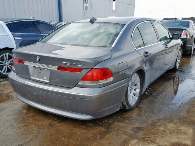 WBAGN83494DK11027 - 2004 BMW 760 LI GRAY photo 4