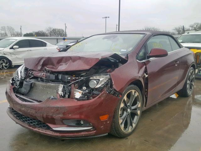 W04WH3N54JG052906 - 2018 BUICK CASCADA PR BURGUNDY photo 2