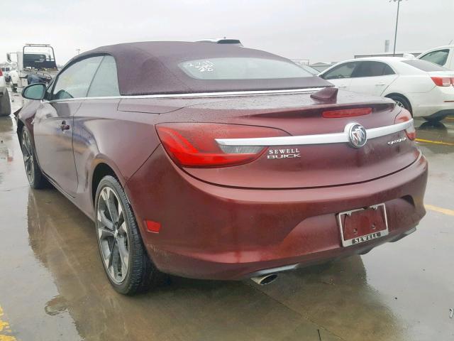 W04WH3N54JG052906 - 2018 BUICK CASCADA PR BURGUNDY photo 3