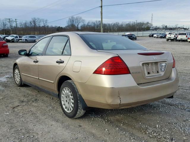 1HGCM56117A040463 - 2007 HONDA ACCORD VAL TAN photo 3