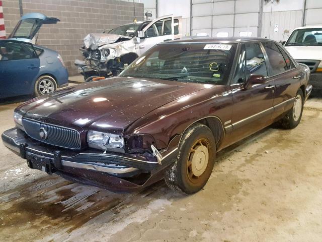 1G4HP52L5SH571406 - 1995 BUICK LESABRE CU BURGUNDY photo 2