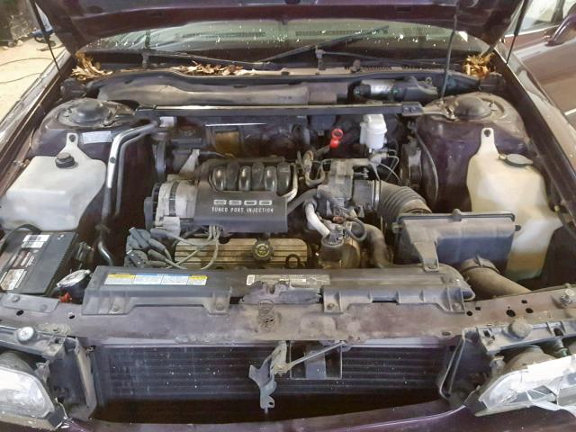 1G4HP52L5SH571406 - 1995 BUICK LESABRE CU BURGUNDY photo 7