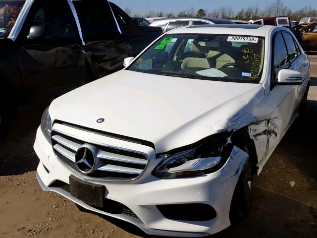 WDDHF5KB5EA839002 - 2014 MERCEDES-BENZ E 350 WHITE photo 2