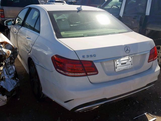 WDDHF5KB5EA839002 - 2014 MERCEDES-BENZ E 350 WHITE photo 3