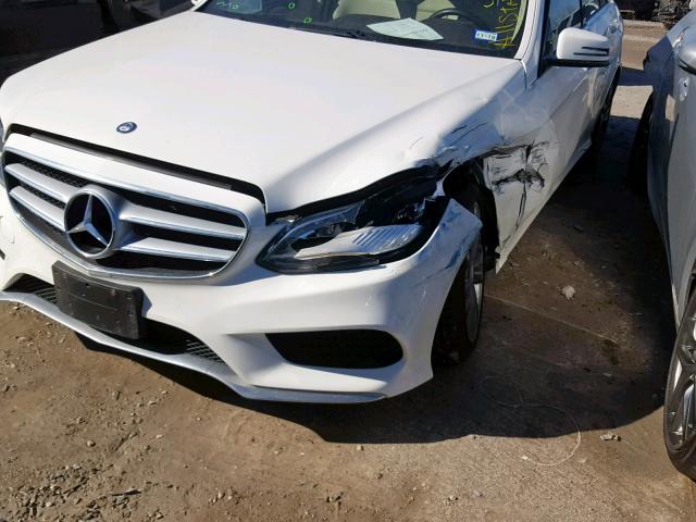 WDDHF5KB5EA839002 - 2014 MERCEDES-BENZ E 350 WHITE photo 9