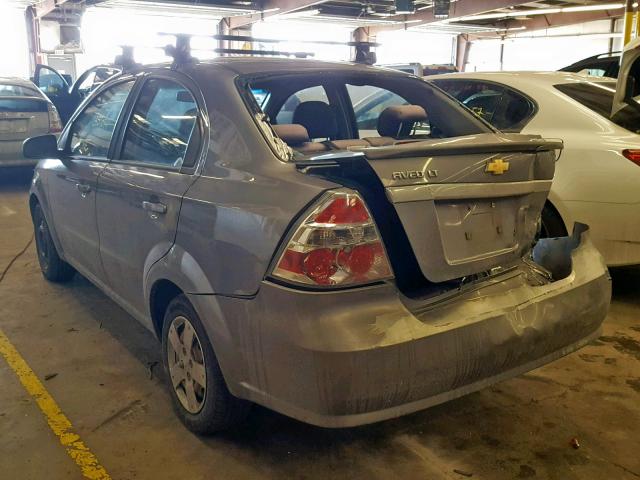 KL1TD5DE1AB063822 - 2010 CHEVROLET AVEO LS GRAY photo 3