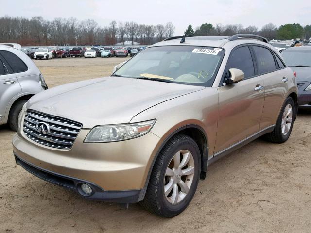 JNRAS08UX5X105004 - 2005 INFINITI FX35 GOLD photo 2