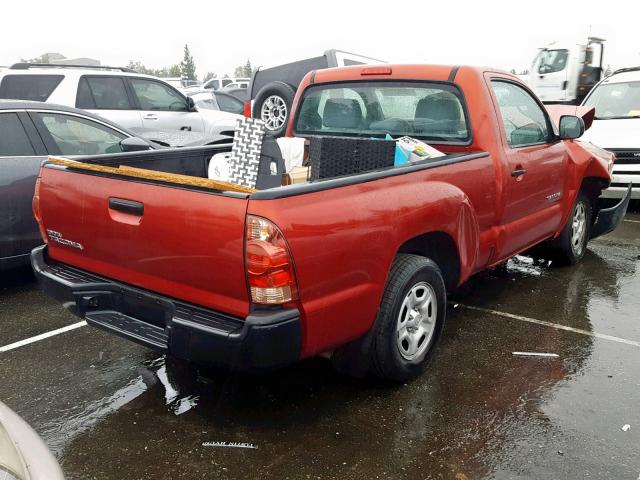 5TENX22N78Z495525 - 2008 TOYOTA TACOMA RED photo 4