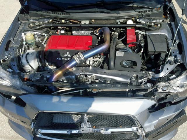 JA32W5FV2FU010455 - 2015 MITSUBISHI LANCER EVO GRAY photo 7