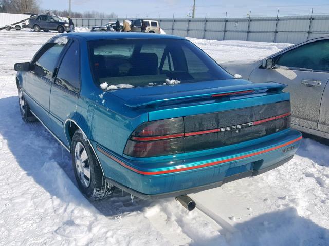 1G1LV15M9RY231633 - 1994 CHEVROLET BERETTA TEAL photo 3