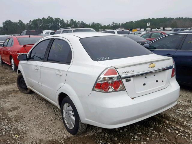 KL1TD5DE9BB136565 - 2011 CHEVROLET AVEO LS WHITE photo 3