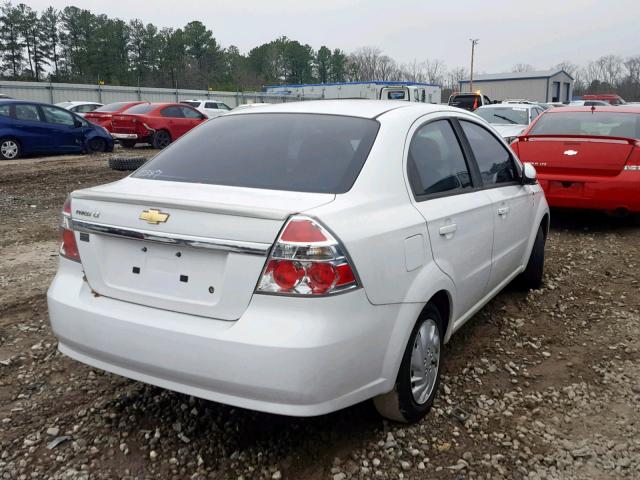KL1TD5DE9BB136565 - 2011 CHEVROLET AVEO LS WHITE photo 4