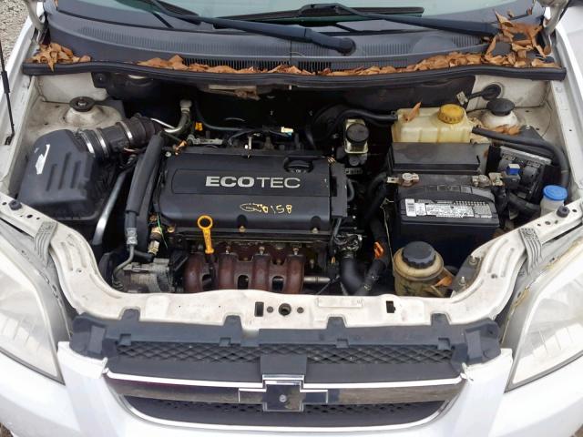 KL1TD5DE9BB136565 - 2011 CHEVROLET AVEO LS WHITE photo 7