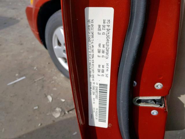 1B3HB28B57D288567 - 2007 DODGE CALIBER ORANGE photo 10