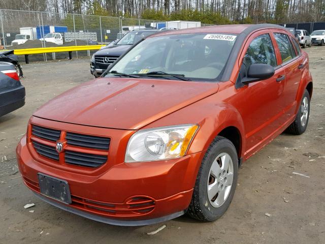 1B3HB28B57D288567 - 2007 DODGE CALIBER ORANGE photo 2