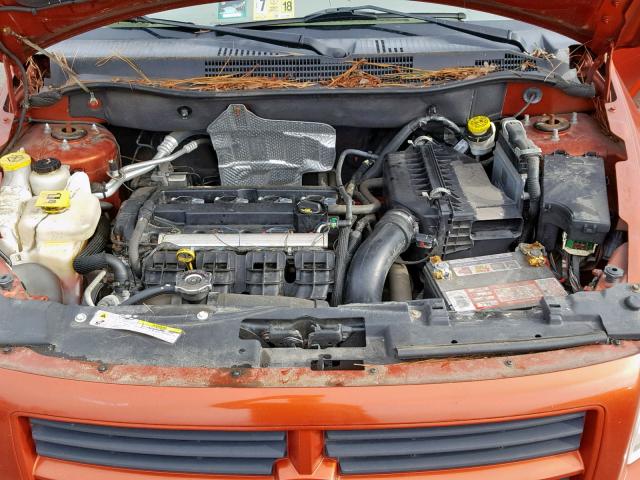 1B3HB28B57D288567 - 2007 DODGE CALIBER ORANGE photo 7