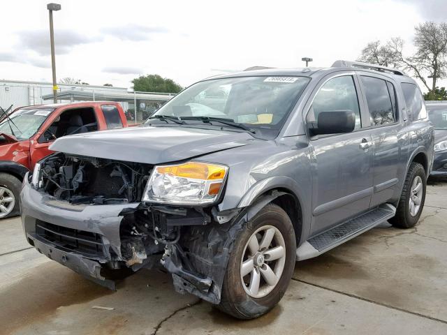 5N1AA0ND0DN605069 - 2013 NISSAN ARMADA SV SILVER photo 2