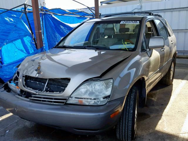 JTJGF10UX10088267 - 2001 LEXUS RX 300 GOLD photo 2