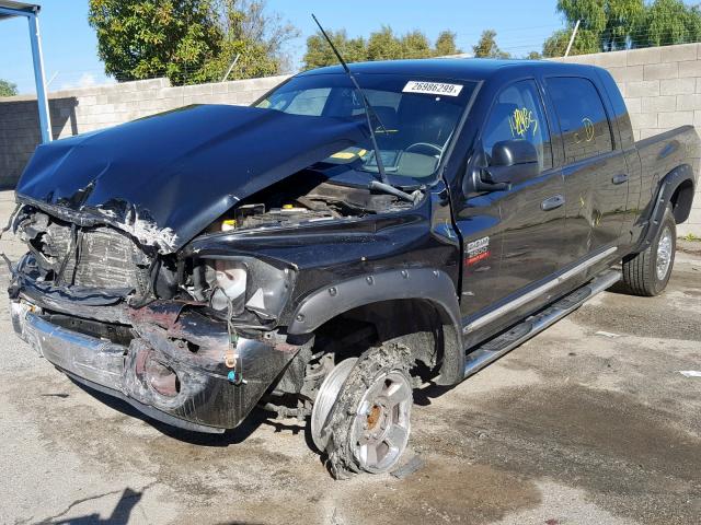 3D7KS29A38G106630 - 2008 DODGE RAM 2500 BLACK photo 2