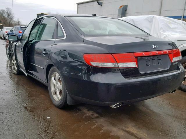 KMHFC46D57A223069 - 2007 HYUNDAI AZERA GLS BLACK photo 3