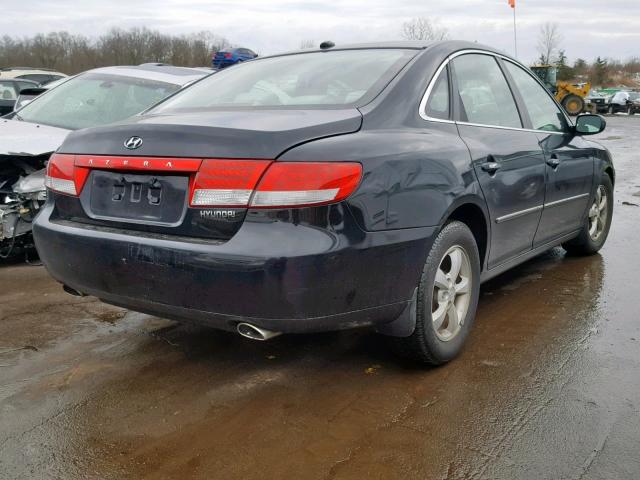 KMHFC46D57A223069 - 2007 HYUNDAI AZERA GLS BLACK photo 4