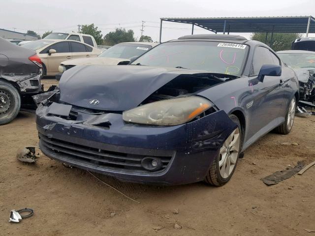 KMHHN66F78U294581 - 2008 HYUNDAI TIBURON GT BLUE photo 2