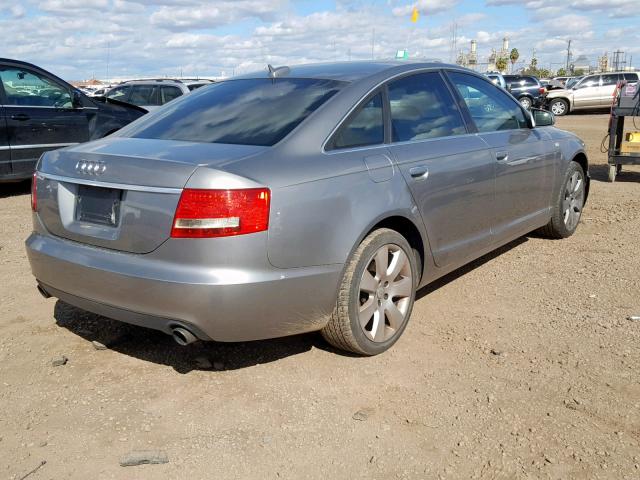 WAUAH74F36N155316 - 2006 AUDI A6 3.2 GRAY photo 4