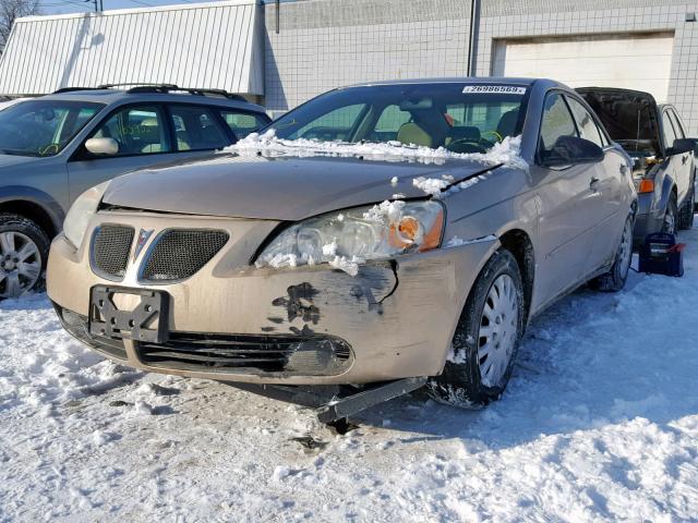 1G2ZF55B264134236 - 2006 PONTIAC G6 SE BEIGE photo 2