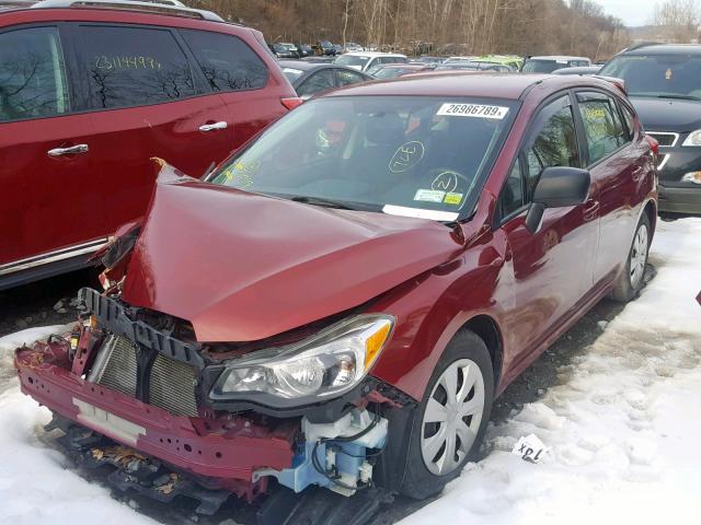 JF1GPAA60E8241087 - 2014 SUBARU IMPREZA BA RED photo 2