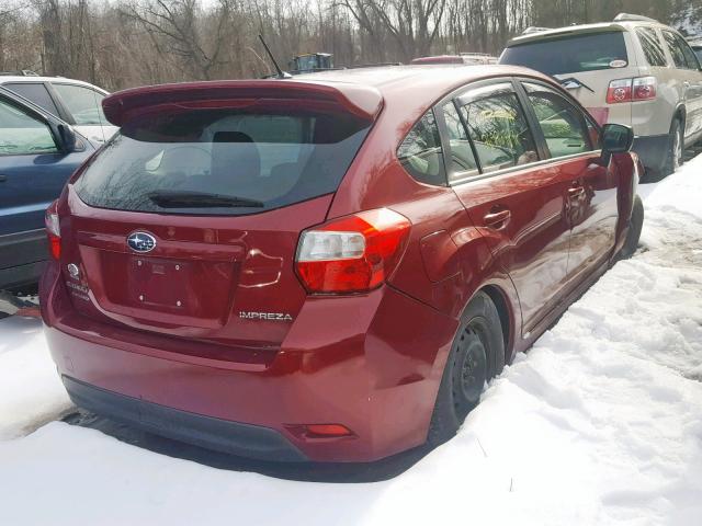 JF1GPAA60E8241087 - 2014 SUBARU IMPREZA BA RED photo 4