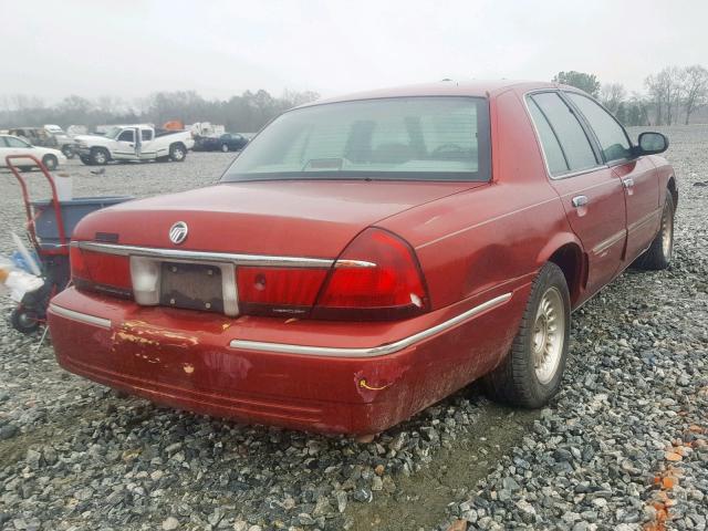 2MEFM75W1WX699586 - 1998 MERCURY GRAND MARQ RED photo 4