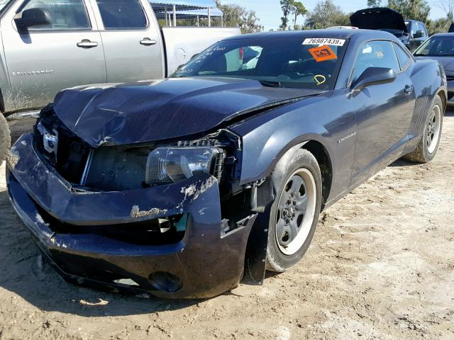 2G1FA1E33D9174777 - 2013 CHEVROLET CAMARO LS BLUE photo 2