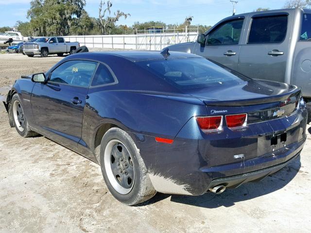 2G1FA1E33D9174777 - 2013 CHEVROLET CAMARO LS BLUE photo 3