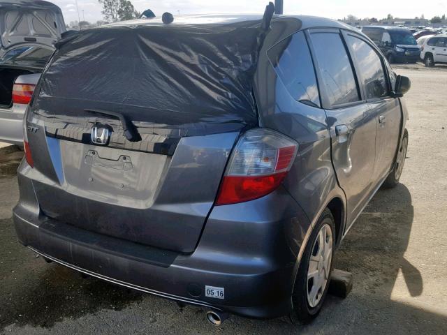 JHMGE8H54CC020638 - 2012 HONDA FIT SPORT GRAY photo 4