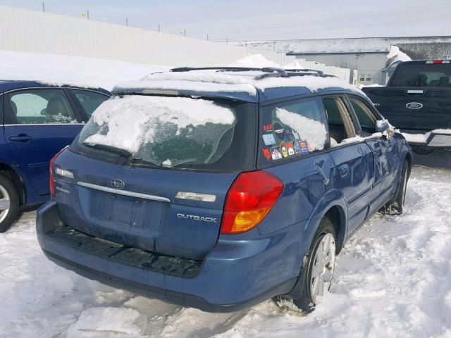 4S4BP62C577303058 - 2007 SUBARU LEGACY OUT BLUE photo 4