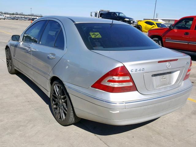 WDBRF61J75A649987 - 2005 MERCEDES-BENZ C 240 SILVER photo 3