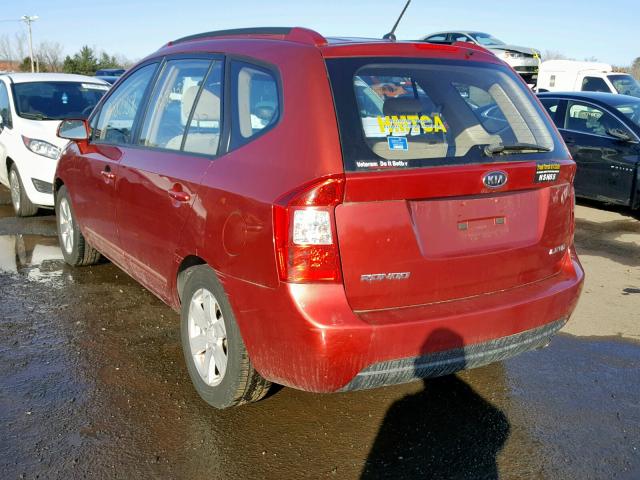 KNAFG526577118872 - 2007 KIA RONDO LX RED photo 3