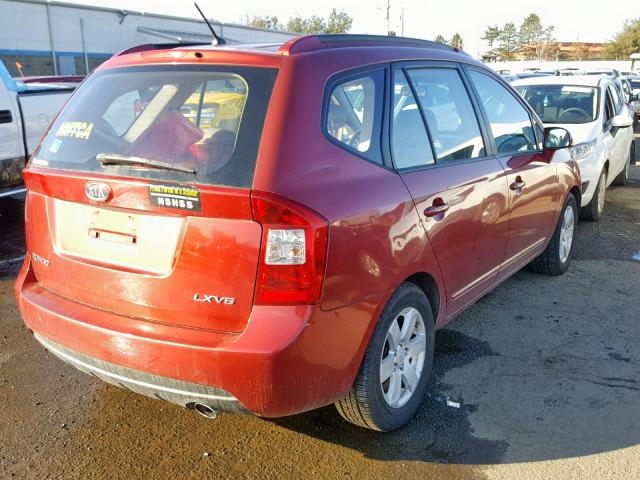 KNAFG526577118872 - 2007 KIA RONDO LX RED photo 4