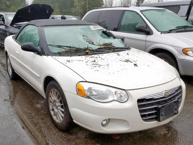 1C3EL55R04N203839 - 2004 CHRYSLER SEBRING LX WHITE photo 1