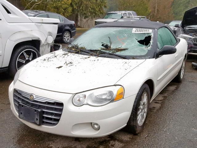 1C3EL55R04N203839 - 2004 CHRYSLER SEBRING LX WHITE photo 2