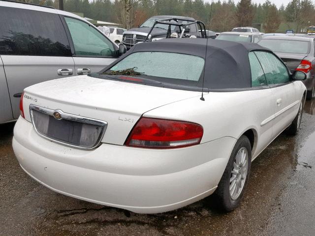 1C3EL55R04N203839 - 2004 CHRYSLER SEBRING LX WHITE photo 4