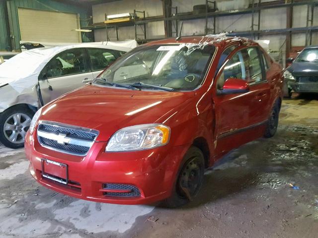 KL1TD5DE2BB163946 - 2011 CHEVROLET AVEO LS RED photo 2