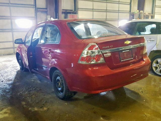 KL1TD5DE2BB163946 - 2011 CHEVROLET AVEO LS RED photo 3