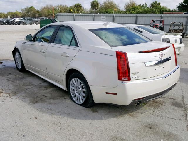 1G6DE5E57D0118530 - 2013 CADILLAC CTS LUXURY WHITE photo 3