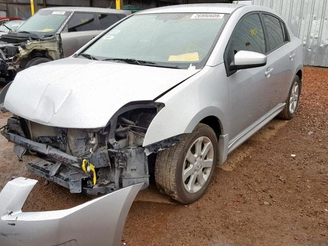 3N1AB6AP6CL638163 - 2012 NISSAN SENTRA 2.0 SILVER photo 2