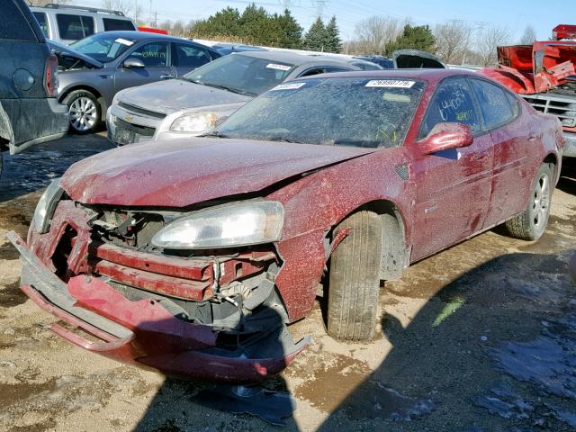 2G2WC58C161203042 - 2006 PONTIAC GRAND PRIX BURGUNDY photo 2
