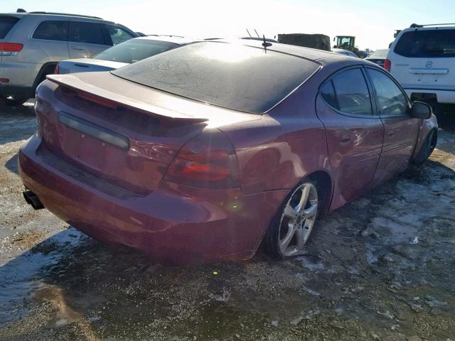 2G2WC58C161203042 - 2006 PONTIAC GRAND PRIX BURGUNDY photo 4