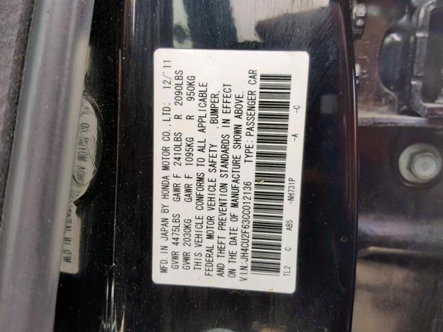 JH4CU2F63CC012136 - 2012 ACURA TSX TECH BLACK photo 10